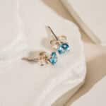Bông Tai 3 Cánh Topaz bạc S925 Opalina