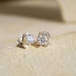 Bông Tai 4 Cánh Moissanite Trắng bạc S925 Opalina