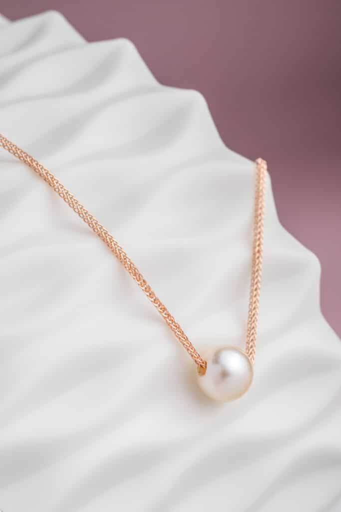 Dây Chuyền Ngọc Trai Biển Sắc Hồng bạc S925 Opalina