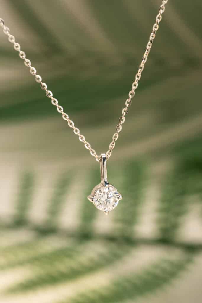 Mặt Dây Moissanite Trắng bạc S925 xi bạch kim Opalina